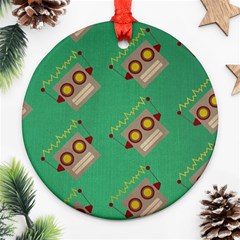 Toy Robot Ornament (round) by Vaneshart