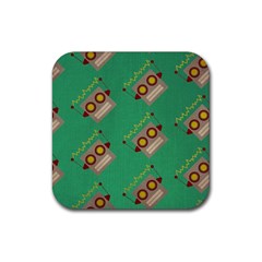 Toy Robot Rubber Coaster (square)  by Vaneshart