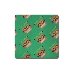 Toy Robot Square Magnet by Vaneshart