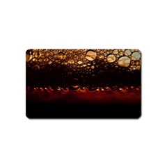 Water Drops Bubbles Macro Close Up Brown Magnet (name Card) by Vaneshart