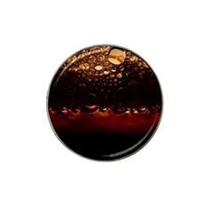 Water Drops Bubbles Macro Close Up Brown Hat Clip Ball Marker by Vaneshart