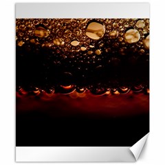 Water Drops Bubbles Macro Close Up Brown Canvas 8  X 10  by Vaneshart