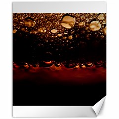 Water Drops Bubbles Macro Close Up Brown Canvas 16  X 20  by Vaneshart