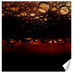 Water Drops Bubbles Macro Close Up Brown Canvas 20  X 20  by Vaneshart