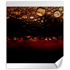 Water Drops Bubbles Macro Close Up Brown Canvas 20  X 24  by Vaneshart