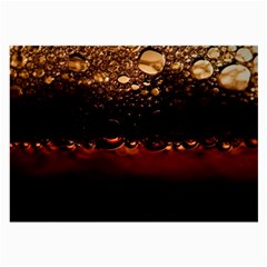 Water Drops Bubbles Macro Close Up Brown Large Glasses Cloth by Vaneshart