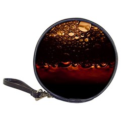 Water Drops Bubbles Macro Close Up Brown Classic 20-cd Wallets by Vaneshart