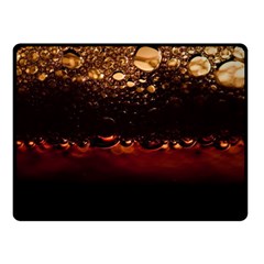 Water Drops Bubbles Macro Close Up Brown Double Sided Fleece Blanket (small)  by Vaneshart