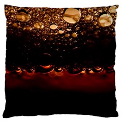 Water Drops Bubbles Macro Close Up Brown Standard Flano Cushion Case (one Side) by Vaneshart