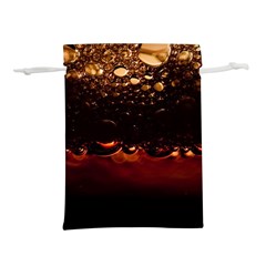 Water Drops Bubbles Macro Close Up Brown Lightweight Drawstring Pouch (s) by Vaneshart