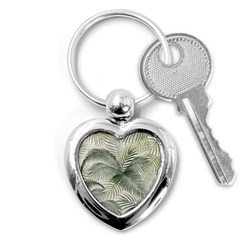 Vector Palm Leaves Pattern  Illustration Key Chain (heart) by Vaneshart