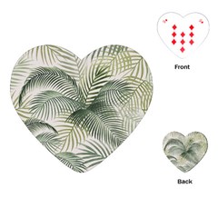 Vector Palm Leaves Pattern  Illustration Playing Cards Single Design (heart) by Vaneshart