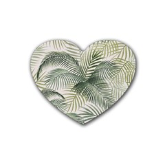 Vector Palm Leaves Pattern  Illustration Heart Coaster (4 Pack)  by Vaneshart