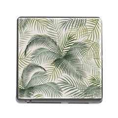 Vector Palm Leaves Pattern  Illustration Memory Card Reader (square 5 Slot) by Vaneshart