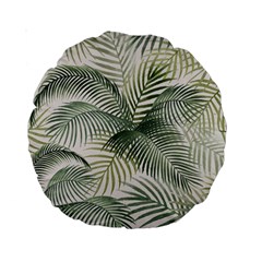 Vector Palm Leaves Pattern  Illustration Standard 15  Premium Round Cushions by Vaneshart