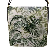 Vector Palm Leaves Pattern  Illustration Flap Closure Messenger Bag (l) by Vaneshart