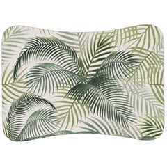 Vector Palm Leaves Pattern  Illustration Velour Seat Head Rest Cushion by Vaneshart