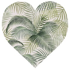 Vector Palm Leaves Pattern  Illustration Wooden Puzzle Heart by Vaneshart