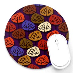 Tree Pattern Background Round Mousepads by Vaneshart