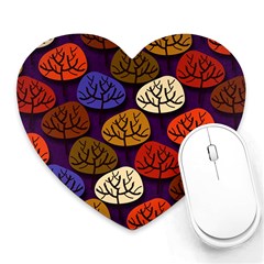 Tree Pattern Background Heart Mousepads by Vaneshart