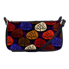 Tree Pattern Background Shoulder Clutch Bag by Vaneshart