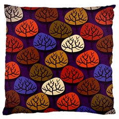 Tree Pattern Background Large Flano Cushion Case (two Sides)