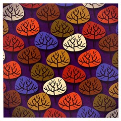 Tree Pattern Background Wooden Puzzle Square by Vaneshart