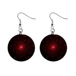 Fractal Spiral Depth Light Red Swirling Lines Mini Button Earrings Front