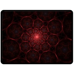 Fractal Spiral Depth Light Red Swirling Lines Fleece Blanket (large)  by Vaneshart