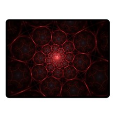 Fractal Spiral Depth Light Red Swirling Lines Double Sided Fleece Blanket (small)  by Vaneshart