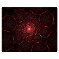 Fractal Spiral Depth Light Red Swirling Lines Double Sided Flano Blanket (medium)  by Vaneshart