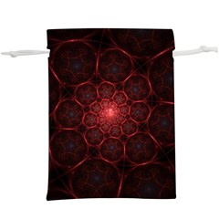 Fractal Spiral Depth Light Red Swirling Lines  Lightweight Drawstring Pouch (xl) by Vaneshart