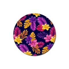 Tropical Pattern Rubber Coaster (round)  by Vaneshart