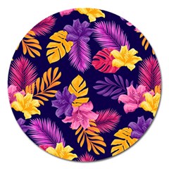 Tropical Pattern Magnet 5  (round) by Vaneshart