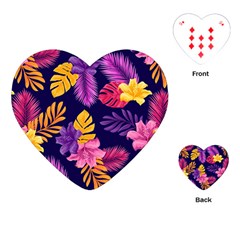 Tropical Pattern Playing Cards Single Design (heart) by Vaneshart