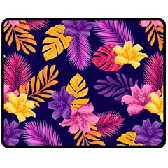 Tropical Pattern Fleece Blanket (medium)  by Vaneshart