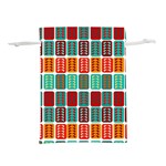 Bricks Abstract Seamless Pattern Lightweight Drawstring Pouch (M) Front