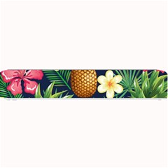 Tropical Pattern Pineapple Flowers Floral Fon Tropik Ananas Small Bar Mats by Vaneshart