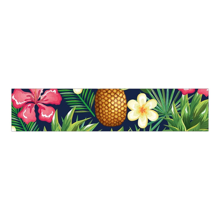 Tropical Pattern Pineapple Flowers Floral Fon Tropik Ananas Velvet Scrunchie