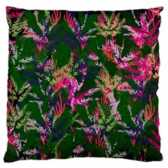 Vibrant Tropical Large Flano Cushion Case (two Sides) by Vaneshart