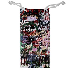 Graffiti Wall Background Jewelry Bag by Vaneshart