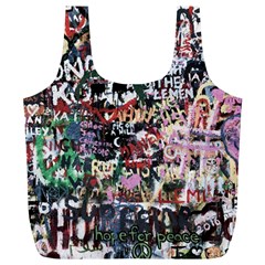 Graffiti Wall Background Full Print Recycle Bag (xl)