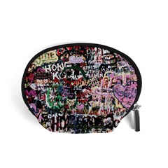 Graffiti Wall Background Accessory Pouch (small) by Vaneshart