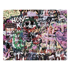 Graffiti Wall Background Double Sided Flano Blanket (large)  by Vaneshart