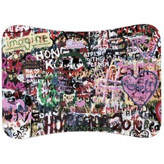 Graffiti Wall Background Velour Seat Head Rest Cushion by Vaneshart