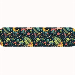 Texture Patterns Aliens Rockets Space Large Bar Mats by Vaneshart