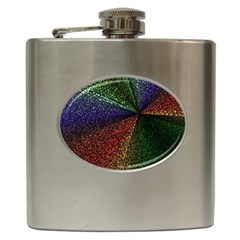 Abstract Colorful Pieces Mosaics Hip Flask (6 Oz) by Vaneshart