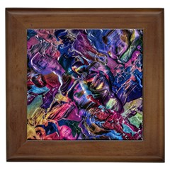 Multicolored Abstract Painting Framed Tile by Vaneshart