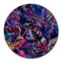 Multicolored Abstract Painting Round Mousepads