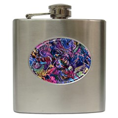 Multicolored Abstract Painting Hip Flask (6 Oz) by Vaneshart